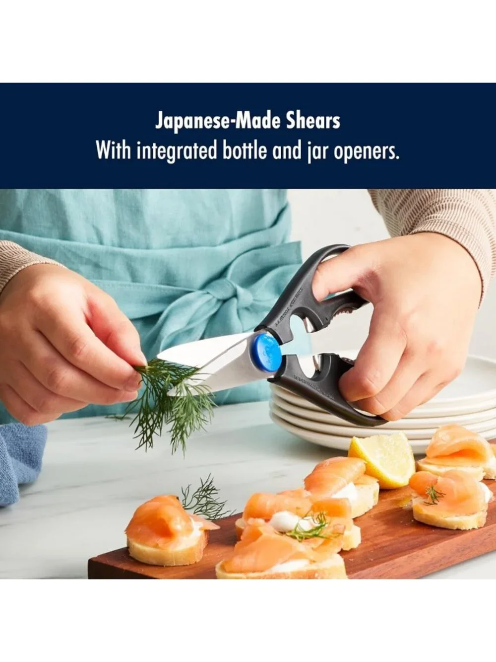 Multi-Purpose Kitchen Shears, Stainless Steel Blades, Soft Grip, Dishwasher Safe
